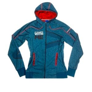 Primal Wear|  Men's Rhapsody Full Zip Up Blue/Red Hoodie | size large
